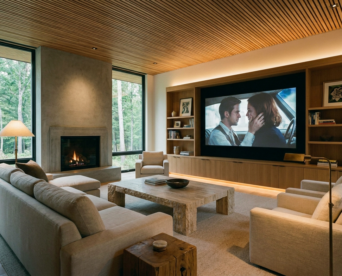 Fireplace lounge rendering
